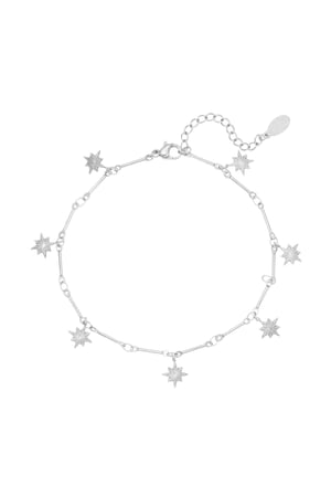 Stainless steel anklet north star Silver color h5 