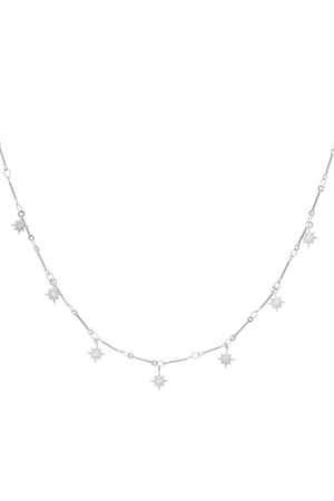 Necklace North Star Silver Color Stainless Steel h5 