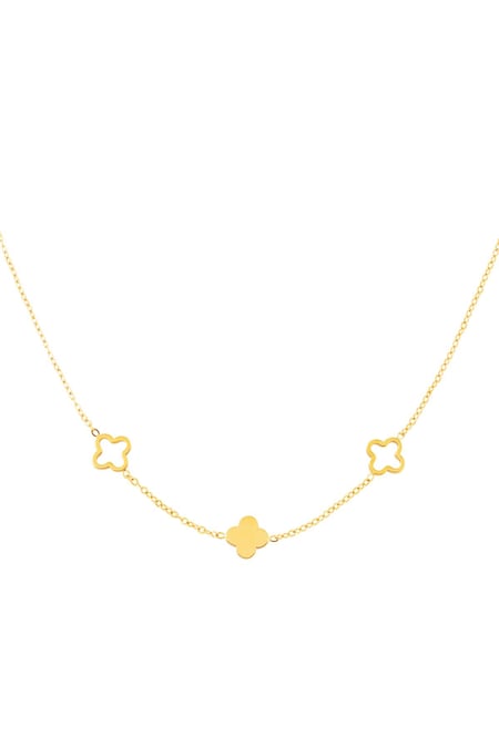 Necklace clovers  Gold Color Stainless Steel 2