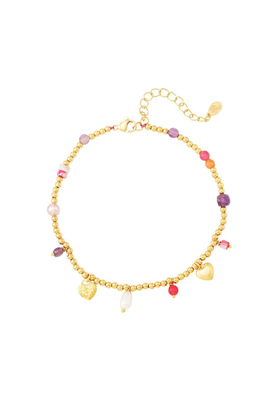 Perline cavigliera in acciaio inossidabile Gold Stainless Steel 