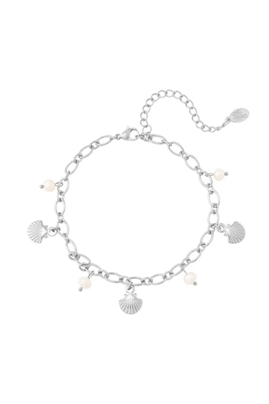 Coquillages de cheville et perles Couleur or Acier inoxydable h5 