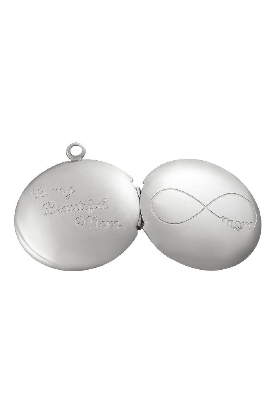 Médaillon Rond Fête des Mères Infini Argenté Acier inoxydable Image2