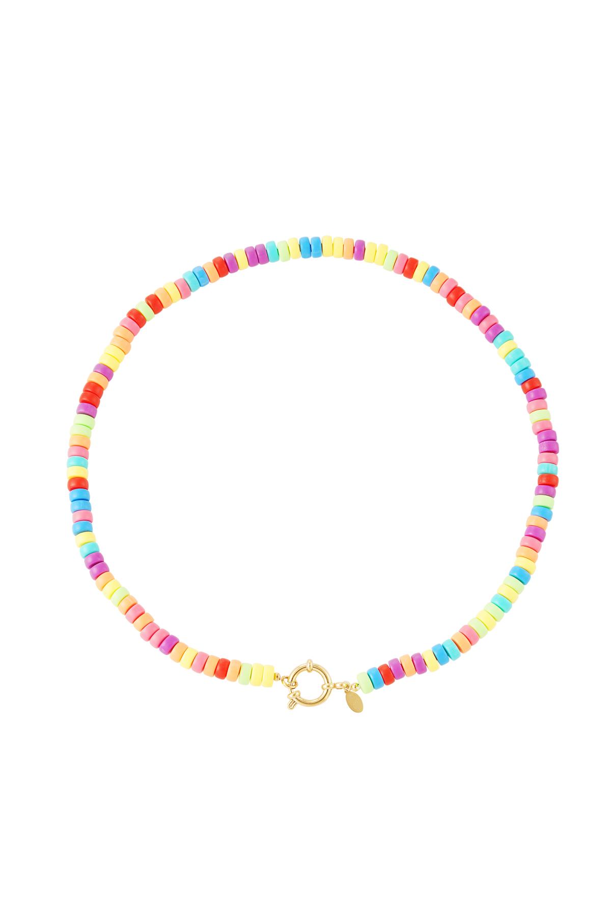 Colourful necklace - #summergirls collection Multi polymer clay 