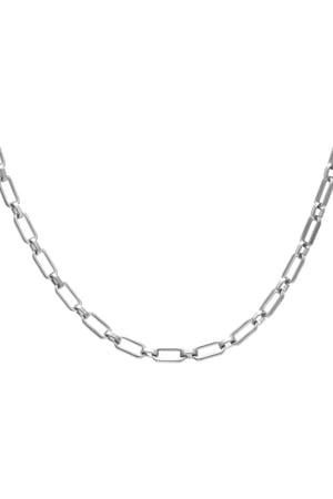 Statement necklace stainless steel Silver color h5 