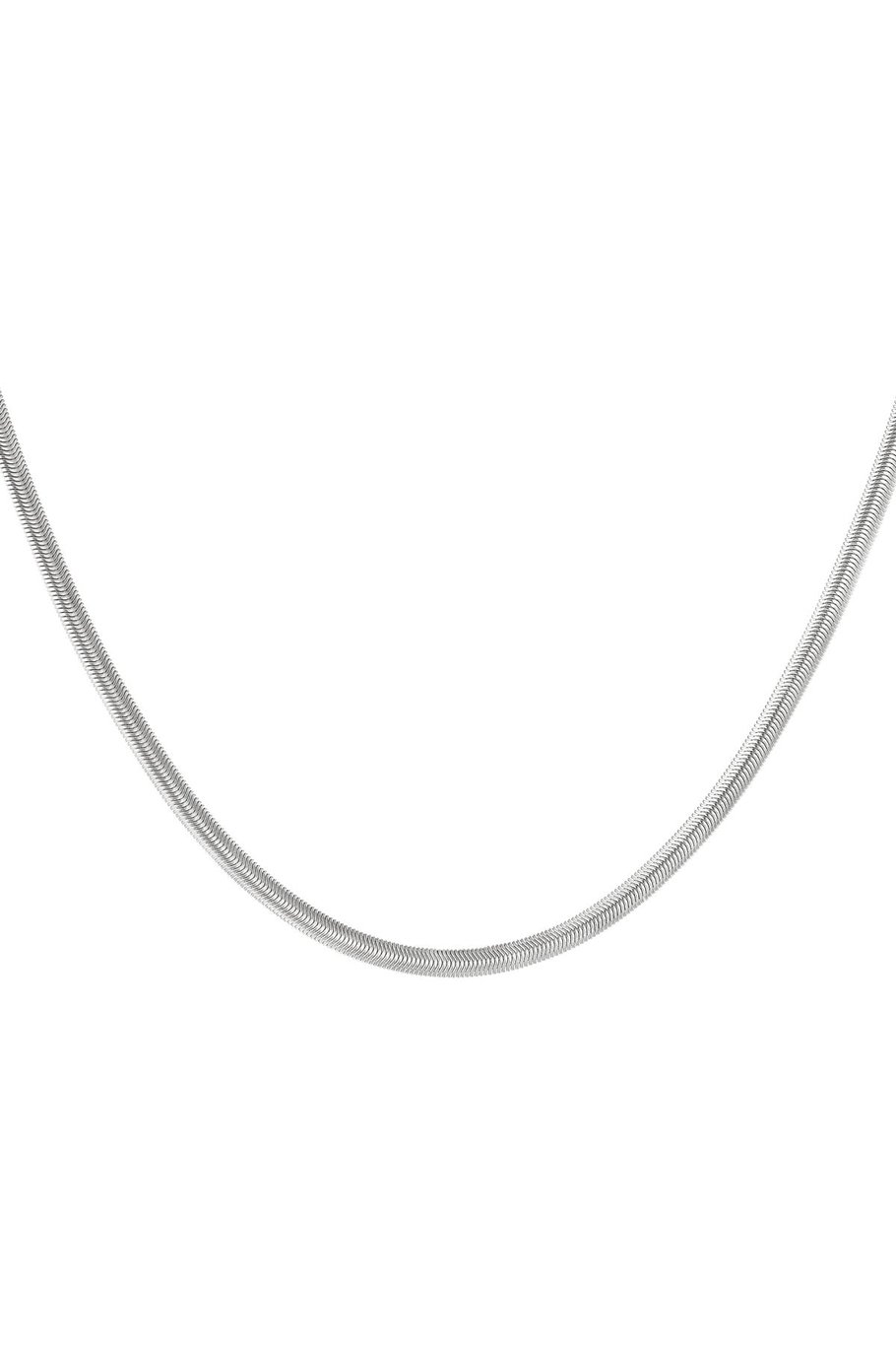Flat link necklace Gold Color Stainless Steel 