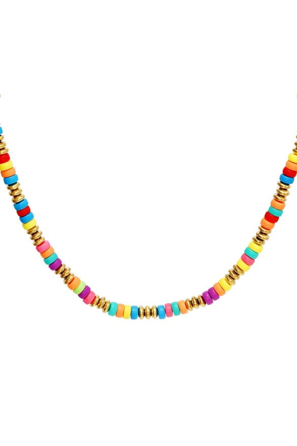 Collier de perles colorées Multicouleur polymer clay