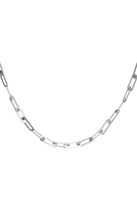 Chunky chain necklace Silver Color Stainless Steel