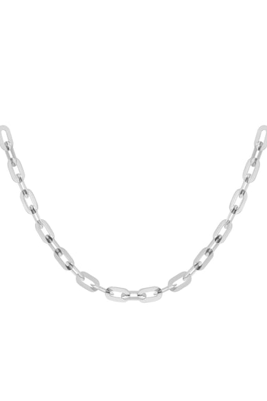 Chunky chain necklace Silver Color Stainless Steel h5 