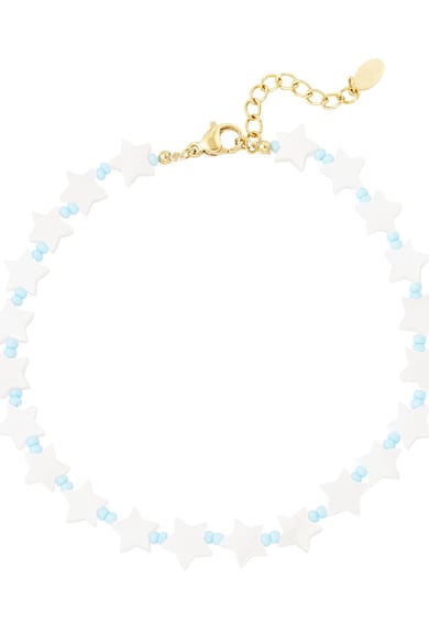 Tobillera noche estrellada - Colección playa Blanco Conchas h5 Imagen3