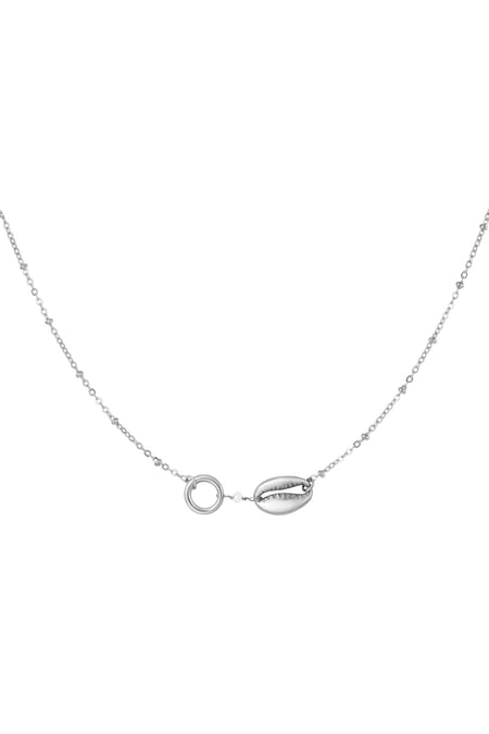 Shell necklace - Beach collection Silver Color Stainless Steel