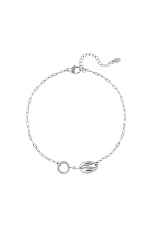 Shell anklet - Beach collection Silver Color Stainless Steel h5 