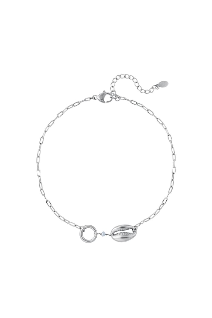 Shell anklet - Beach collection Silver Color Stainless Steel 