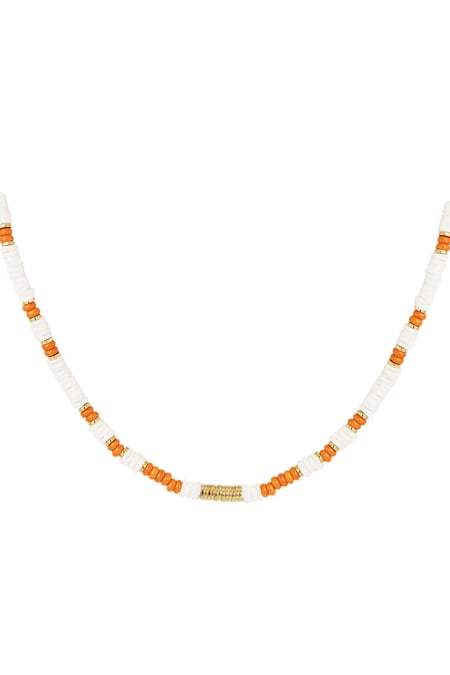 Stone bead necklace - Beach collection Orange 2