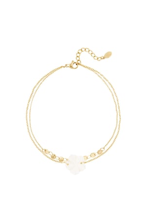 Flower anklet - Beach collection Gold Color Stainless Steel h5 