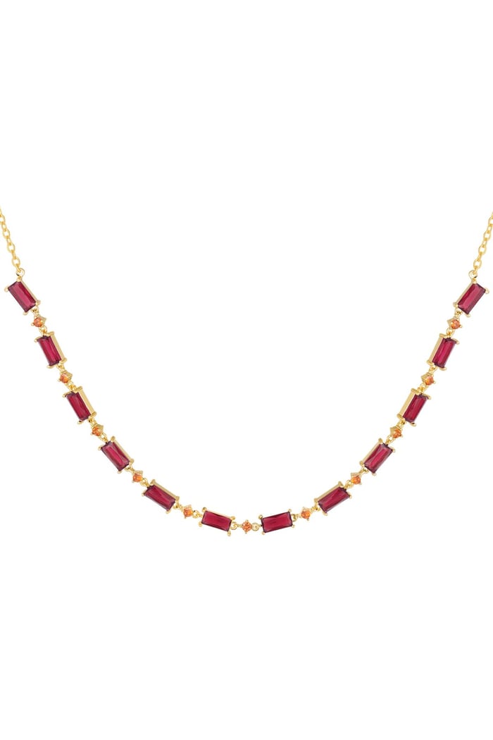 Necklace colored stones - Sparkle collection Fuchsia Copper 