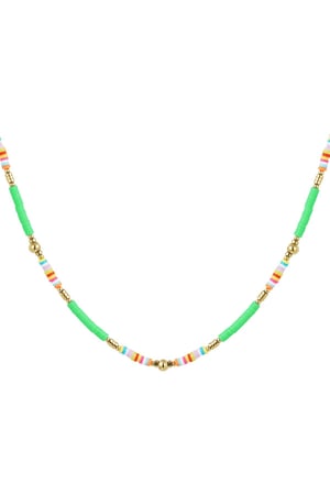 Beaded necklace cheerful Green & Gold Color Hematite h5 