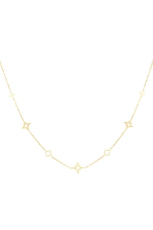 Necklace with charms Gold Color Stainless Steel h5 