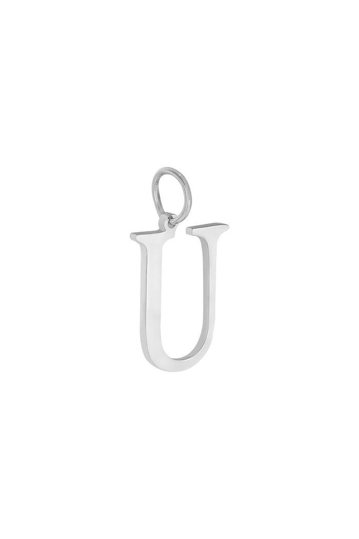 Charm U Silver Color Stainless Steel 