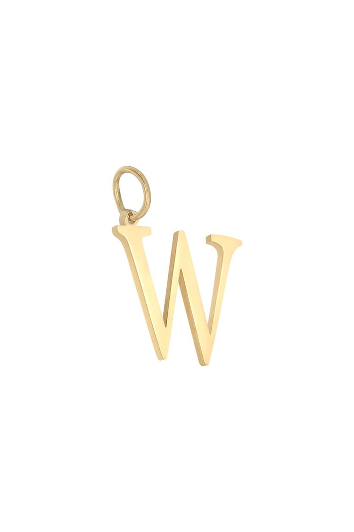 Charm W Gold Color Stainless Steel 