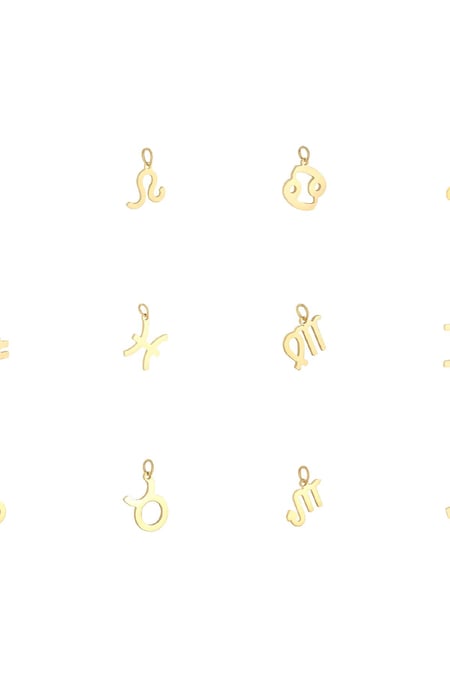 Charm Zodiac Pisces Gold Color Stainless Steel