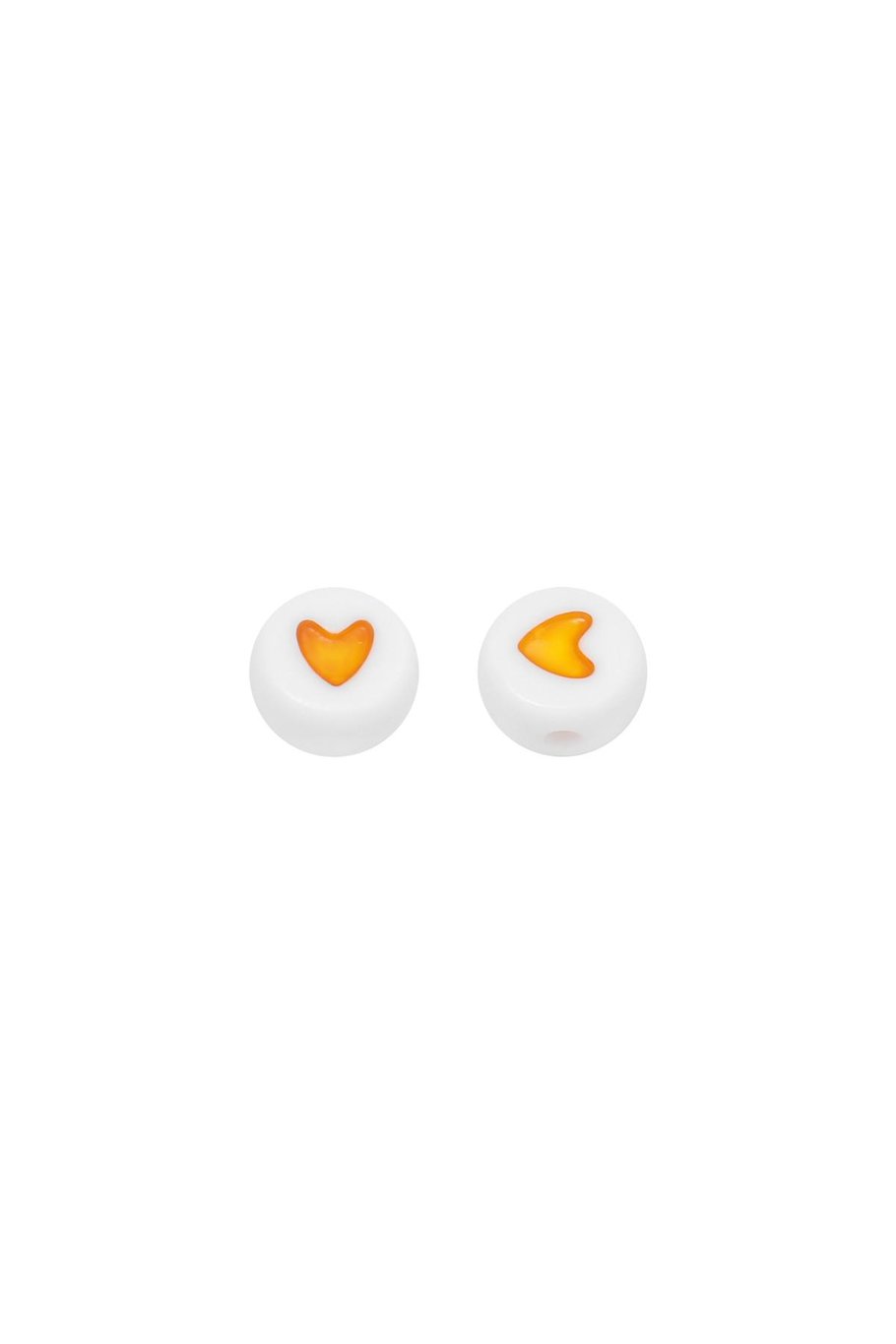 Cuore di perline piatte fai-da-te - 7MM Yellow Plastic 
