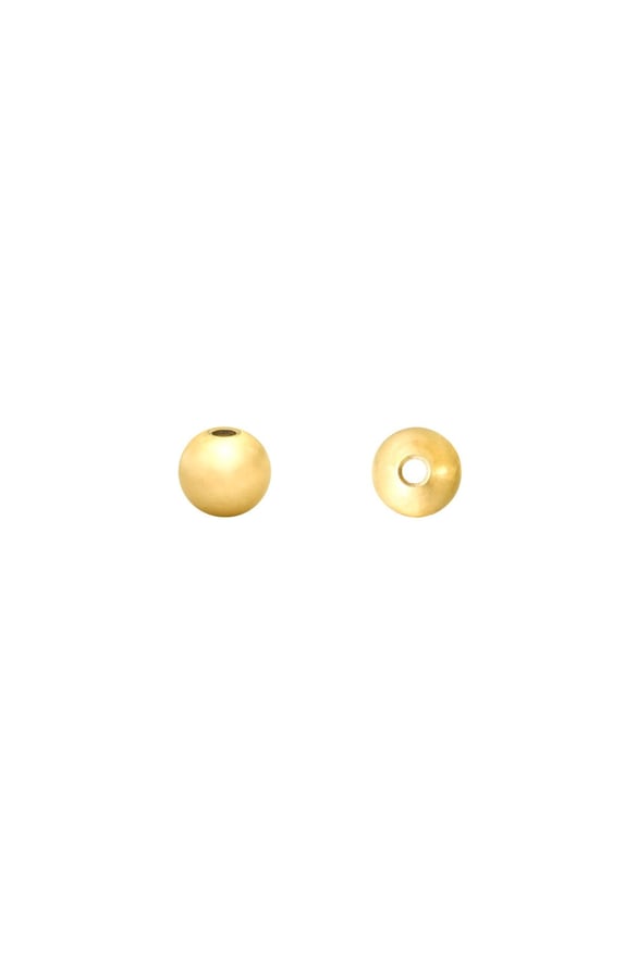 DIY Beads Ball 4MM Color dorado Acero inoxidable 2