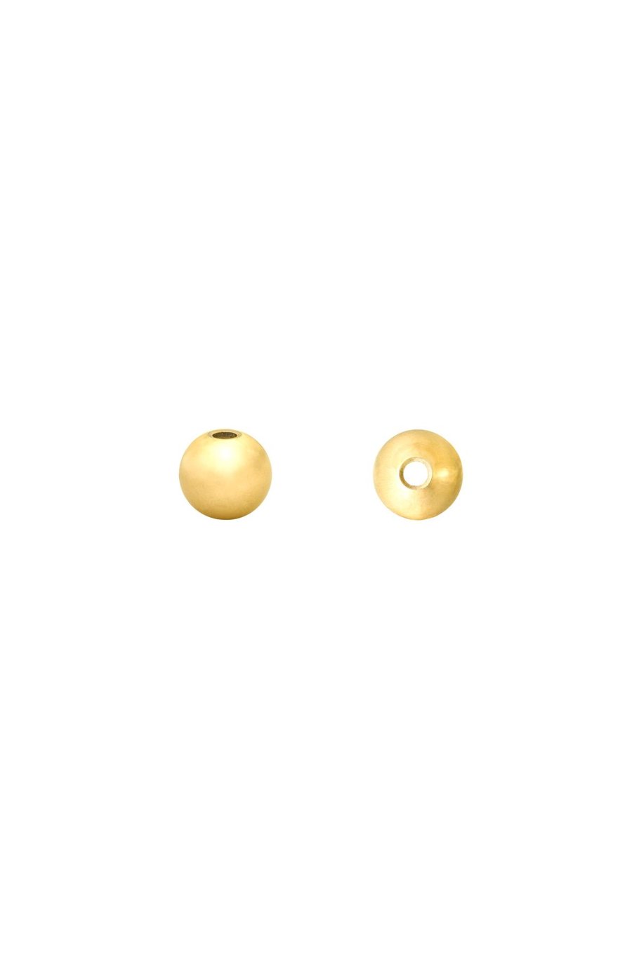DIY Beads Ball 4MM Color dorado Acero inoxidable 