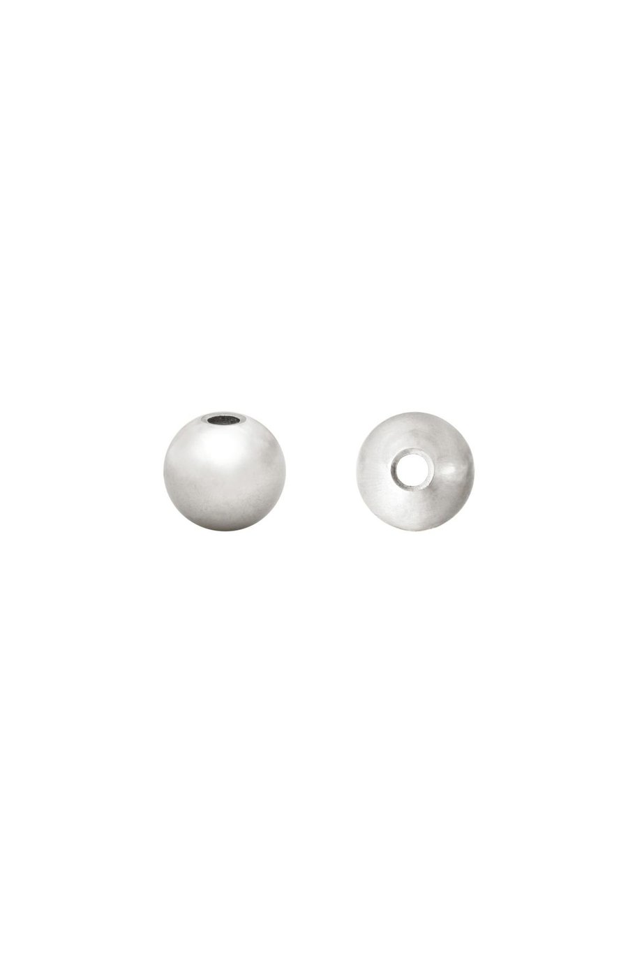Perline fai da te palla 5 mm Silver Color Stainless Steel 