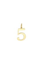 Gold color / DIY Charm Digits Gold Color - 5 Stainless Steel Picture10