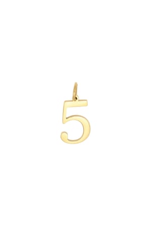 DIY Charm Digits Gold Color - 5 Stainless Steel h5 