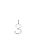 Silver color / DIY Charm Digits Silver Color - 3 Stainless Steel Picture8