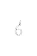 Silberfarbe / DIY Charm Digits Silver Color - 6 Silber Edelstahl Bild5