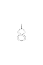 Silberfarbe / DIY Charm Digits Silver Color - 8 Silber Edelstahl Bild3