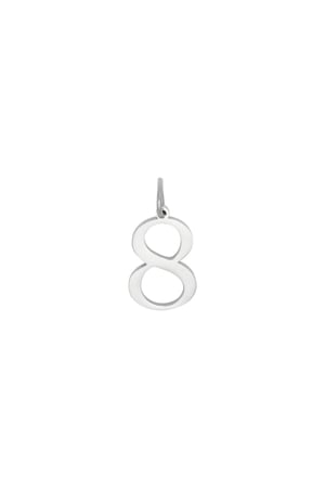 DIY Charm Digits Silver Color - 8 Stainless Steel h5 