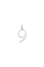 Silver color / DIY Charm Digits Silver Color - 9 Stainless Steel Picture2