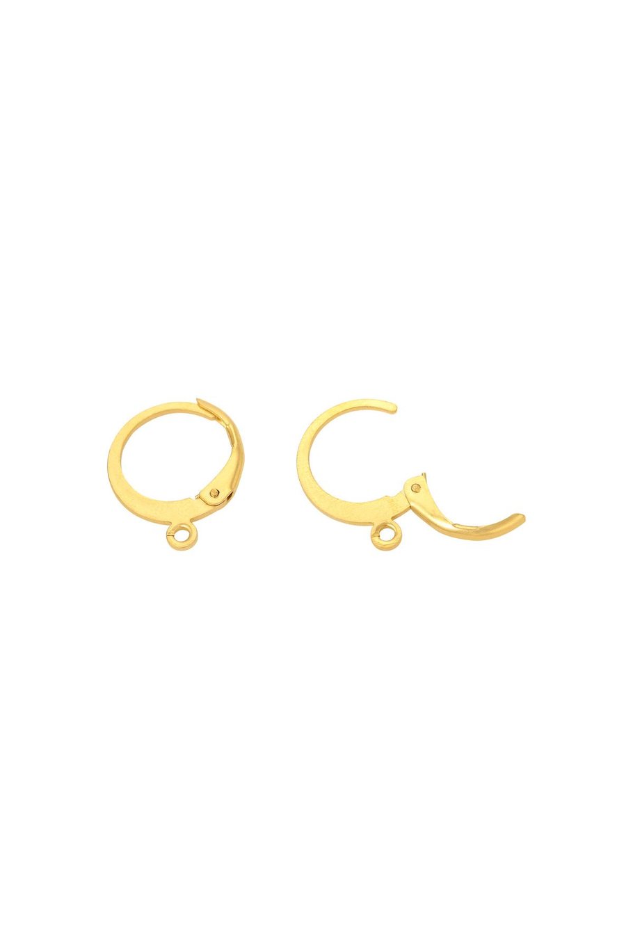 DIY Earrings Clasp Color dorado Acero inoxidable 
