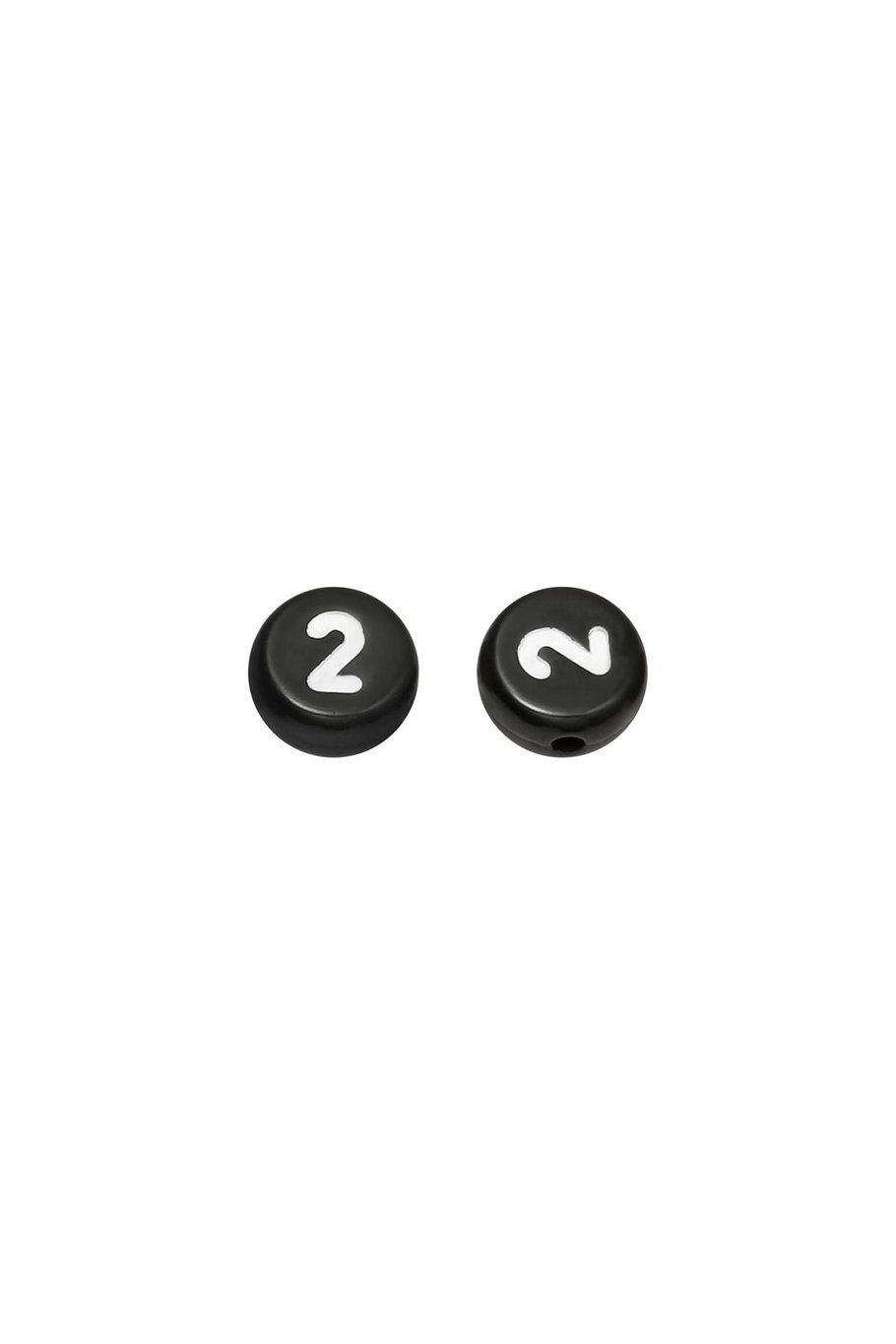 Beads Number 0 - 4MM Black Plastic 