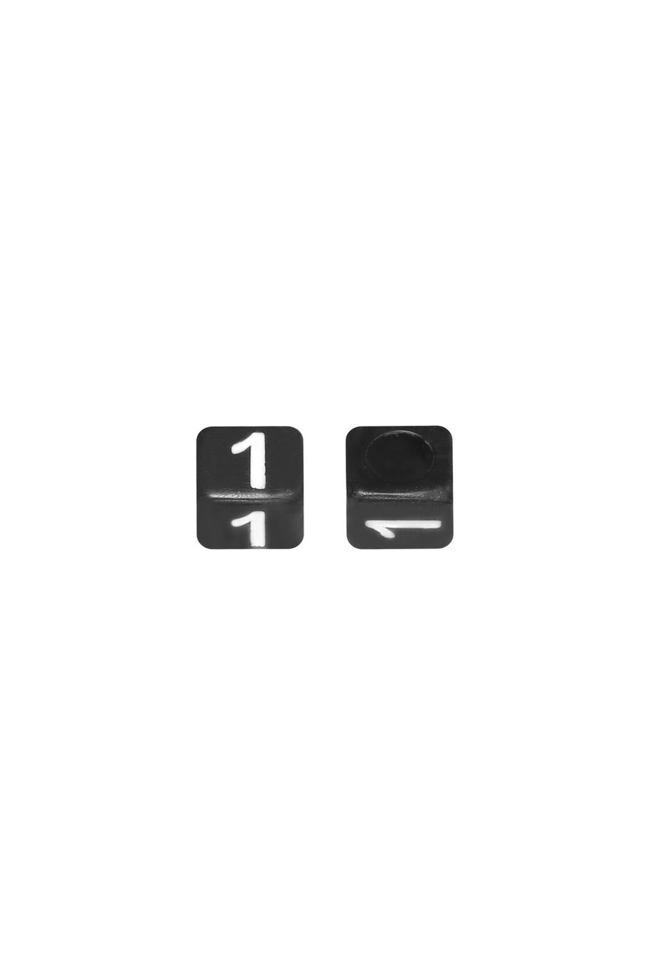 Perline fai da te 1 - 6MM Black &amp; White Plastic 