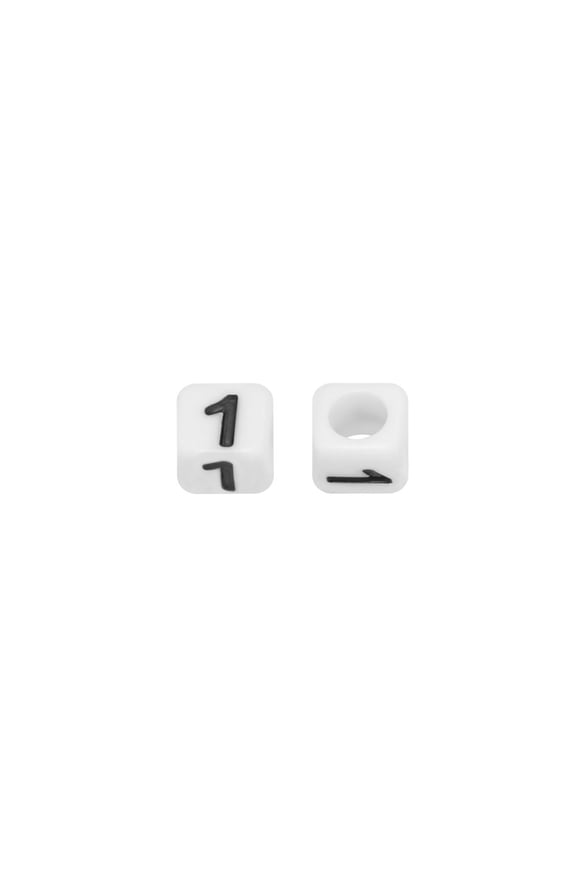 DIY Beads 1 - 6MM Black &amp; White Plastic 2