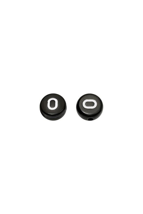 Beads Number 0 - 4MM Black Plastic