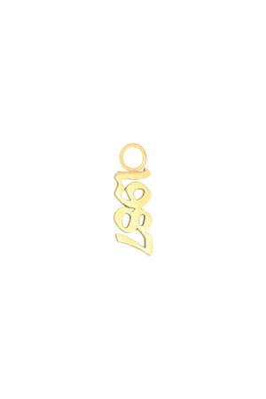 DIY Charm Year Of Birth Gold Color - 1987 Stainless Steel h5 