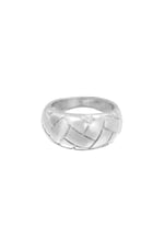 Silver color / 16 / Ring Braided Silver Color Stainless Steel 16 