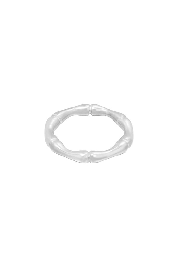 Yüzük Bambu Silver Color Stainless Steel 16 2