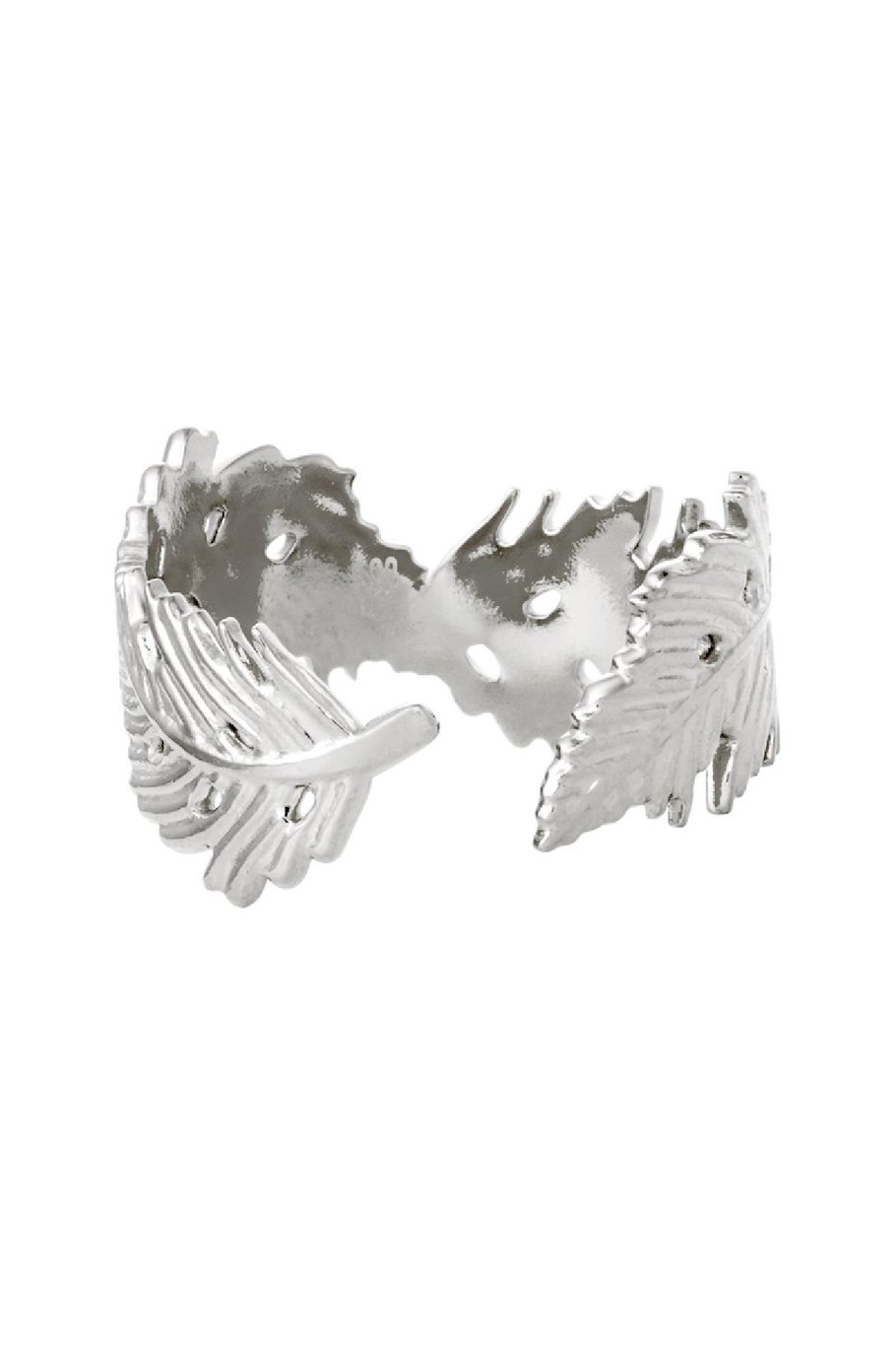 Ring Wavy Leaf Silber Edelstahl One size Bild2