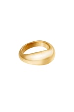 Gold color / 17 / Ring Smooth Gold Color Stainless Steel 17 Picture4