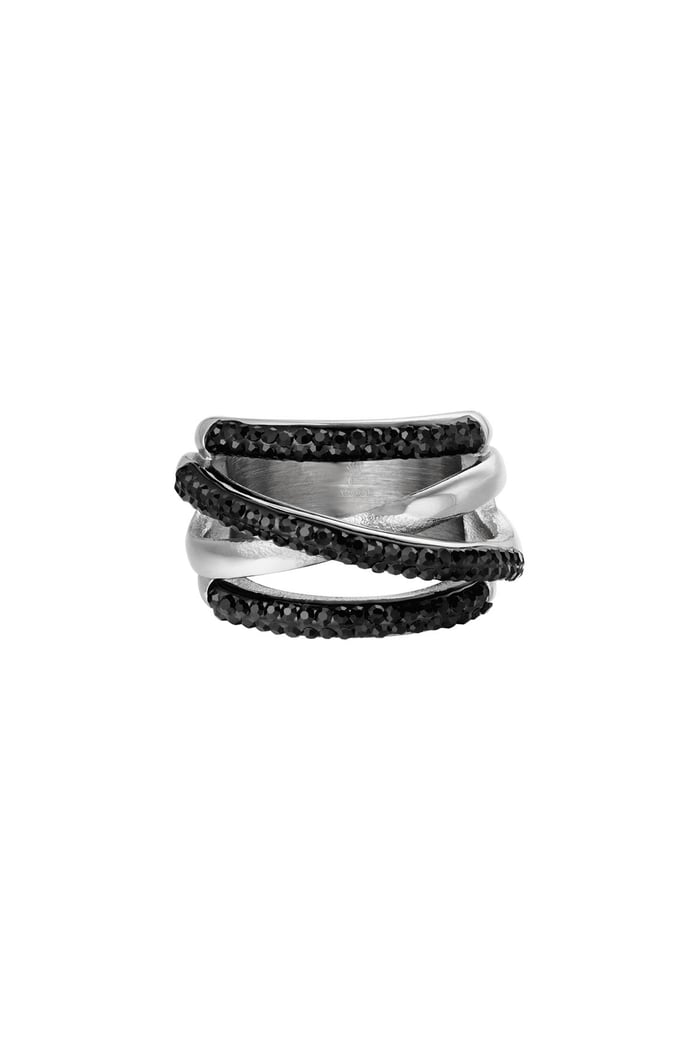 Ring Crossroads Silber Edelstahl 16 