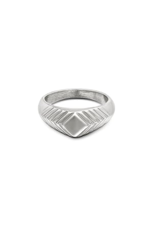 Ring Lydia Silver Color Stainless Steel 18 h5 