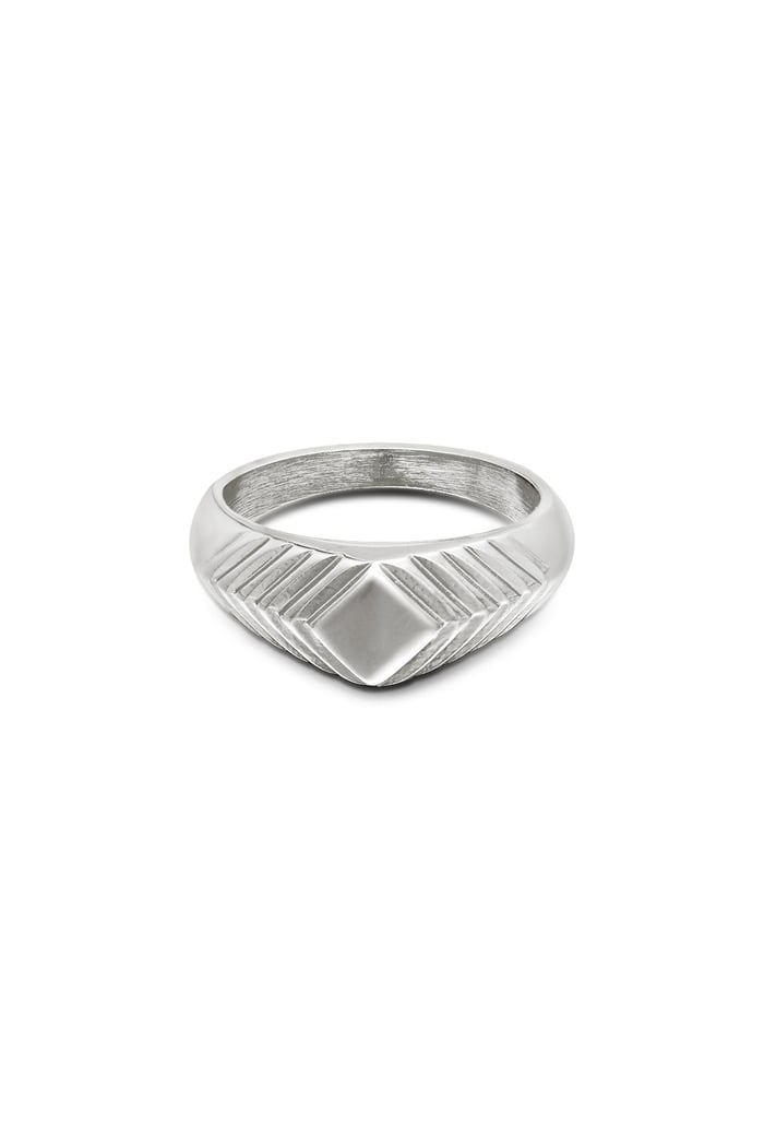 Ring Lydia Silver Color Stainless Steel 18 