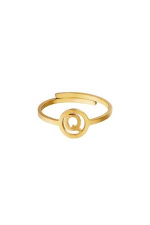 Ringinitiale aus Edelstahl Goldfarbe h5 