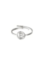 Silver color / Stainless steel ring initial B Silver color Picture2